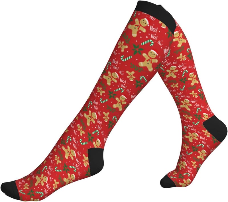 Figtihw Tie Dye Compression Socks Knee High Support Socks For Women Men Running Athletic Hiking - Image 2